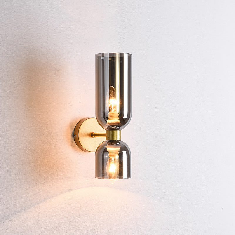 Smokey Glass Long Wall Light